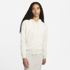Sudadera con capucha y cremallera completa para mujer, con logotipo personalizado, transpirable, estilo urbano de invierno, de algodón 100% de alto gramaje y forro polar. - Product Image 1