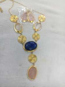 Ethnic Semi Stone Fashion <b>Necklace</b> Decorative Beadwork <b>Statement</b> <b>Necklace</b> Handmade Jewelry Gift - Product Image 4