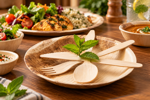 Cubiertos Desechables Sostenibles de Madera de Abedul de 155 mm, Cuchara, Tenedor y Cuchillo para Helados, Comida Rápida y Uso en Campamentos al Aire Libre - Product Image 5