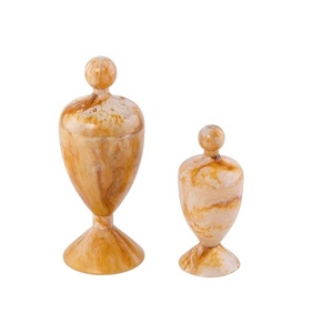 Juego de incensario de resina con tapa – Quemador de Oud árabe Mabkhara con caja de almacenamiento, estilo de Oriente Medio, venta al por mayor - Product Image 1