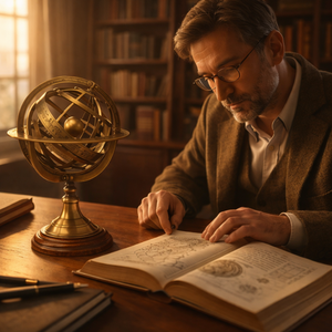 Globo Terráqueo Ejecutivo de Escritorio en Latón con Mapa Mundial Detallado |   Globo Terráqueo Educativo de Estilo Antiguo |   Escritorio de Oficina Premium y Decoración para el Hogar - Product Image 2