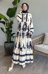 Abayas élégantes et modestes brodées à la main pour femmes, vêtements et accessoires musulmans traditionnels - Product Image 2