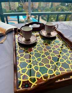 ถาดเสิร์ฟลายอิหร่านแบบดั้งเดิม ถาดเคลือบแบบทันสมัย สำหรับใช้ในครัวเรือนและร้านอาหาร ถาดเก็บของและเสิร์ฟอาหาร โดย UO - Product Image 2