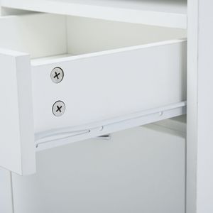 Supporto per Stampante Bianco con Cassetto e Armadietto, Organizzatore Mobile da Scrivania e Cassetto - Product Image 2