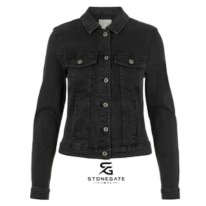Chaqueta Vaquera Vintage Versátil para Mujer, Manga Larga, Fabricación OEM para Marcas de Ropa Personalizada y Distribuidores Mayoristas de Moda 2026 - Product Image 1