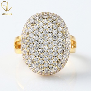 Round Cut Moissanite Cluster Engagement <b>Ring</b> – Twinlight Bella's Inspired <b>Split</b> Shank <b>Ring</b> - Product Image 1
