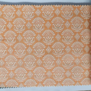 Elegant Nonwoven Polyester Embroidery Fabric with Floral Beads Work Design for Women & Girls Wedding Dresses & Accessories - Product Image 1