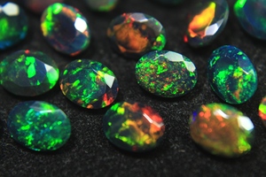 Black Opal Natural Ethiopian <b>Fire</b> Opal Gemstone Oval Cut Cabochon With Brilliant Play Of Color For Jewelry Making and Supplies - Product Image 2