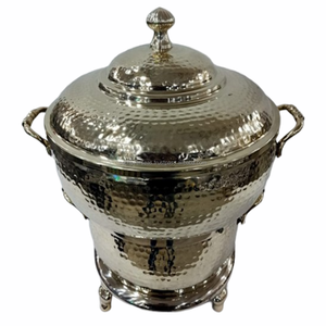 อุปกรณ์อุ่นอาหารสแตนเลสขัดเงาแบบตอกลาย สำหรับโรงแรมและร้านอาหาร - Product Image 1