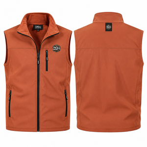 Wholesale Winter Warm Down Quilted Softshell <b>Vest</b> Fashion Stand Color Softshell <b>Utility</b> <b>Vest</b> Sleeveless Men's Softshell <b>Vest</b> - Product Image 1