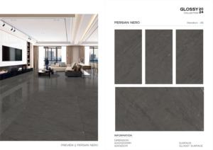 Azulejos de Porcelana Pulida de Gran Tamaño, 24x48 Pulgadas, Acabado Brillante, para Pisos y Paredes, para Uso Interior Contemporáneo - Product Image 4