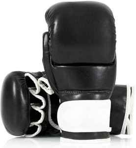 Guantes de Boxeo Profesionales de Cuero Liso para Hombre con Diseño Transpirable y Ligero que Absorbe la Humedad - Product Image 1