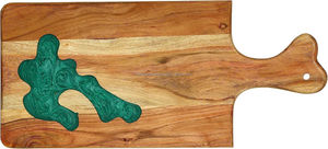 Planche à fromage en résine Planches à découper en résine Planche à découper en bois d'acacia et en résine avec poignée pour la cuisine Par FWE - Product Image 4