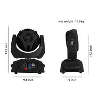 SHEHDS 36*18W RGBWA UV LED Wash Zoom Moving Head Light 18CH DMX512 10 à 60 Degrés Zoom Lumière DJ pour Scène et Club