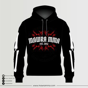 Sweat à capuche streetwear personnalisé Mawra, unisexe, noir, en coton, imprimé crâne, streetwear, sweat à capuche chaud pour l'hiver, mode unisexe - Product Image 5