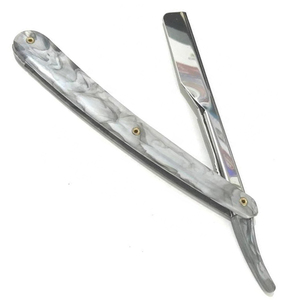Maquinilla de Afeitar de Borde Recto con Hoja de Acero Inoxidable, Mango de Plástico, Plegable Manual, para Hombres, Venta al por Mayor, Bajo MOQ, OEM - Product Image 1