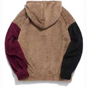 Manufacturer Wholesale Winter Warm Custom Logo Digital Oversized Pullover Thick Fleece Men Heavy <b>Faux</b> <b>Fur</b> Sherpa <b>Hoodies</b> - Product Image 2