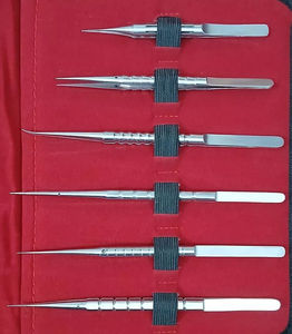 Juego de microcirugía manual de acero inoxidable no magnético: Portaagujas, tijeras e instrumentos para cirugía ocular/oftálmica - Product Image 3