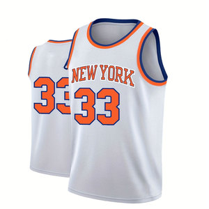 Camiseta de Baloncesto Transpirable de Alta Calidad 100% Poliéster Blanca con Detalles en Naranja y Azul para Fanáticos del Baloncesto, Uniforme para Adultos - Product Image 1