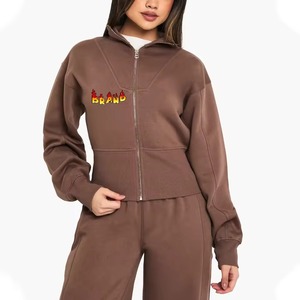 Sweat-shirt à capuche en molleton délavé pour femme, col rond, imprimé, décontracté, confortable, de haute qualité, vente en gros - Product Image 3