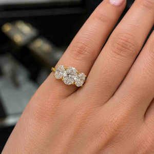 Anillo de Lujo Chapado en Oro de 14K, Anillo Ajustable de Moda para Mujer, Joyería de Lujo para Boda y Compromiso - Product Image 3