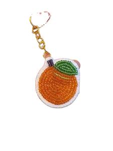 Porte-clés brodé à la main de haute qualité, design unique, perles de rocaille, couleurs magnifiques, en provenance d'Inde, pour filles. - Product Image 2