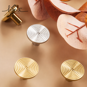 Vintage <b>Gold</b> Brass Geometric Longevity Pattern Knob Decorative Cabinet <b>Drawer</b> <b>Pull</b> Handle Traditional Furniture Door Hardware - Product Image 5
