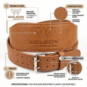 Hot Selling Genuine Leather Gym <b>Belt</b> for Power Training Bodybuilding Fitness and Core Support <b>Exercises</b> For Gym Use. - Product Image 6