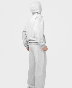 Survêtement unisexe en molleton technique 100 % coton de luxe, personnalisable avec logo, ensemble 2 pièces, respirant, coupe-vent, épais 300g, hiver - Product Image 3