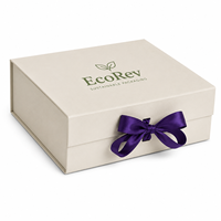 Boîtes cadeaux pliantes magnétiques en carton rigide biodégradable écologiques de luxe imprimées sur mesure, matériaux recyclés