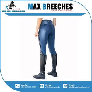 Culottes d'équitation softshell personnalisées de qualité supérieure pour femmes, effet denim |   Pantalons d'équitation élégants pour l'exportation équestre mondiale - Product Image 2