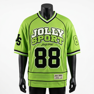 Camiseta de poliéster y malla verde y negra con paneles de sublimación y logotipo personalizado, 100% algodón, para hombre, corte holgado, estampada. - Product Image 3