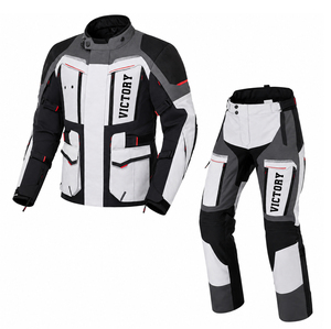 Conjunto de Chaqueta y Pantalón de Motociclismo Textil 2026, Impermeable, para Turismo, Traje de Protección para Motocicleta, Color Gris y Negro - Product Image 6