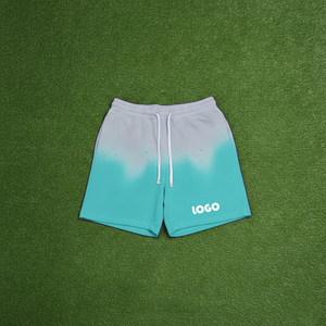 2026 Heavyweight Men's Shorts Wash Retro Blank Custom Logo 100% Cotton <b>Spray</b> Dyed French Terry Streetwear Shorts for Men - Product Image 4