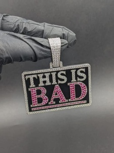 จี้ตัวอักษรทรงสี่เหลี่ยมแบบกำหนดเอง เงินแท้ 925 ประดับมอสซาไนต์ชุบทอง หรูหรา เหมาะเป็นของขวัญสำหรับงานปาร์ตี้ - Product Image 6