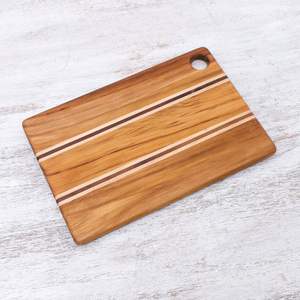 Modern Inlay Wood Kitchen Chopping <b>Block</b> Rectangle <b>Shape</b> Easy to Clean - Product Image 5