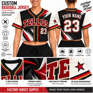 Nouvelle arrivée, maillot de baseball respirant et court, taille personnalisée, maillot de baseball en polyester, vêtements de sport, maillot de baseball - Product Image 5