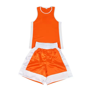 Tenues de boxe à prix raisonnable, uniformes de boxe de couleur rouge pour adultes, uniformes de boxe personnalisés à séchage rapide, ensemble de vêtements de combat pour hommes - Product Image 2