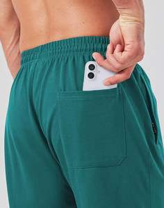 Shorts en coton pour hommes, shorts de sport pour hommes, pour la détente, la gym, le yoga, l'entraînement, avec poches zippées - Product Image 2