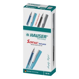 High Quality Plastic Body Hauser Sonic 0.5MM Ballpoint <b>Pen</b> Smooth Stylish Metal Clip <b>Refillable</b> Waterproof Black/Blue Ink - Product Image 4