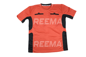 เสื้อฟุตบอลสีส้มแขนสั้นคอกลมสำหรับผู้ชายยี่ห้อ Reema ระบายอากาศได้ดี ซับเหงื่อ ไซส์ใหญ่ ผลิตจากโพลีเอสเตอร์ พร้อมกระเป๋า - Product Image 1