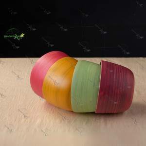 ชามสลัดไม้ไผ่แบบใช้แล้วทิ้งผลิตภัณฑ์จากไม้ธรรมชาติจากเวียดนามเป็นมิตรต่อสิ่งแวดล้อมหรูหราสำหรับเสิร์ฟอาหารและผลไม้ - Product Image 1