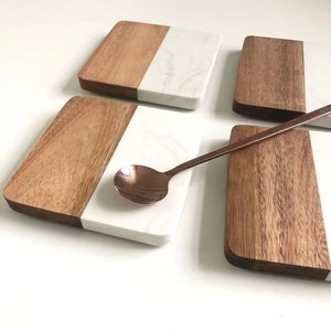 Wholesale Custom Plain Natural Wood Logo Eco Durable Square Wood Coaster <b>Coffee</b> Tea Cup Mats <b>Table</b> Pad - Product Image 5