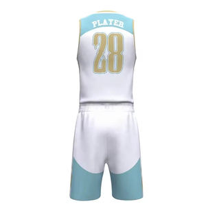 Uniforme de Baloncesto Estampado Transpirable de Alta Calidad, Conjuntos de Camisetas y Pantalones Cortos Reversibles Sin Mangas Cómodos, Servicio Personalizado OEM - Product Image 4