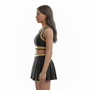 Uniformes de cheerleading à manches courtes, nouvelle mode, séchage rapide, qualité supérieure, impression personnalisée, vente en gros, nouvelle arrivée - Product Image 3