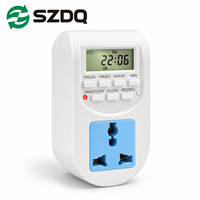 英国插头数字定时器插座 16A 230V 50/60Hz 每周可编程 LCD 显示屏开关 16 种开关模式 家用电器 灯具
