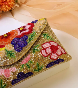 กระเป๋าคลัทช์ประดับลูกปัดลายดอกไม้สุดชิค |   กระเป๋าคลัทช์ทรงซองประดับลูกปัดสีทอง |   กระเป๋าปักลายดอกไม้ |   กระเป๋าทำมือพิเศษสำหรับฤดูร้อน |   ของขวัญสำหรับ - Product Image 4