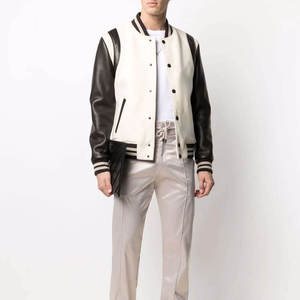 แจ็คเก็ตวาร์ซิตี้ผู้ชายแบบเรียบง่ายคุณภาพสูงราคาขายส่งที่ดีที่สุด สไตล์ทันสมัยมาใหม่ - Product Image 2