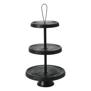 Plateau à étages en bois fait main de luxe Aaliyan Impex, motif floral, design moderne pour la présentation de desserts au thé de l'après-midi - Product Image 2