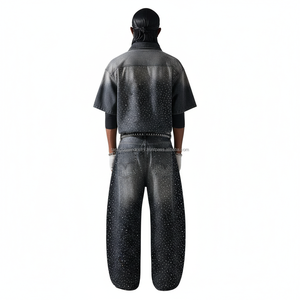 Survêtement unisexe avec strass, broderie personnalisée, OEM, vente en gros - Product Image 2